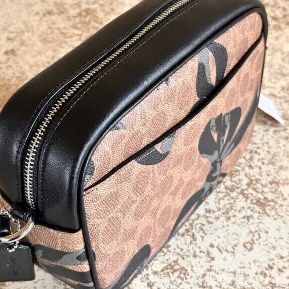 COACH Jamie  Bow Print CZ769 Camera Bag In Signature Canvas /Wristlet Option NWT - Picture 3 of 16
